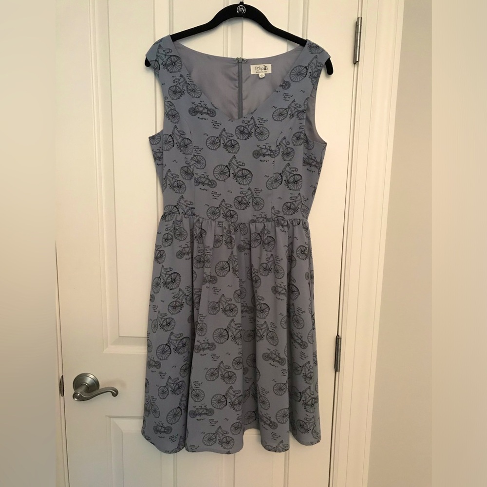 Tulip b bicycle print dress, size m